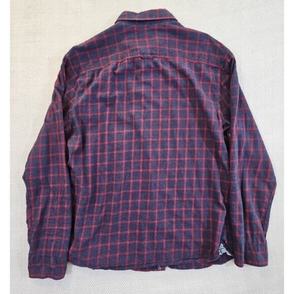 Thread & Cloth Flannel Shirt Women's XXL Navy & Red Long Sleeve Button Down EUC - Picture 9 of 13